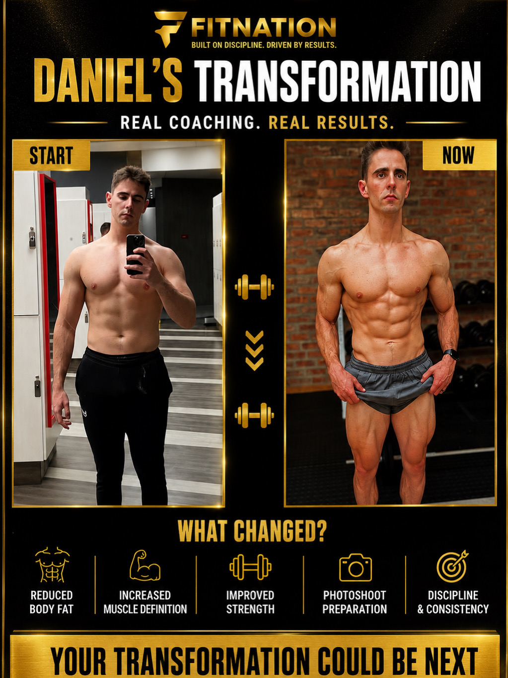 Daniel's transformation: photoshoot preparation